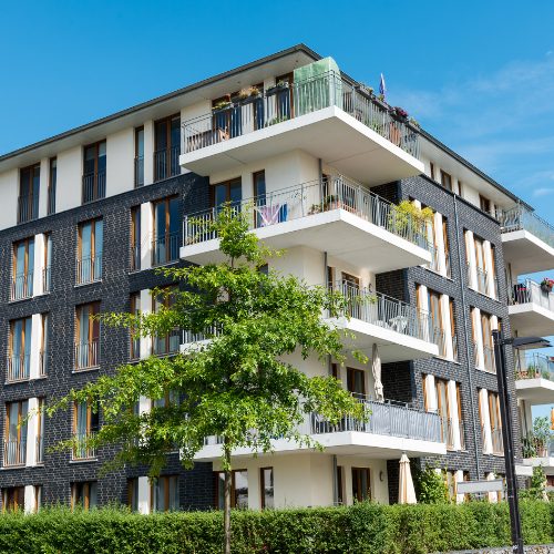 Apartment building with brick facade Coimbatore