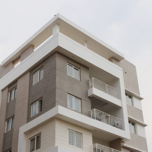 Corner apartment block Chennai