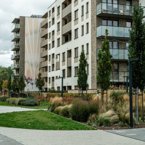 Apartment complex with landscaping Chennai